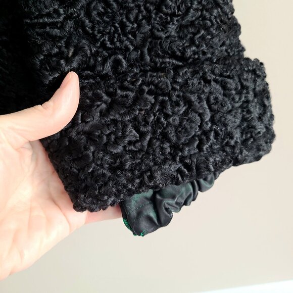 Vintage Persian Lam coat with mink collar. Real fur short jacket. - Picture 10 of 10